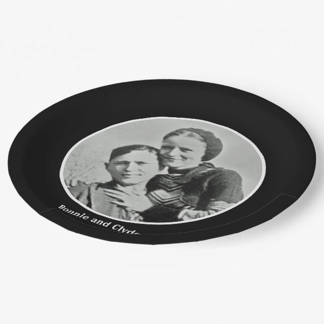 Bonnie and Clyde Paper Plate (Angled)