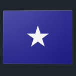 Bonnie Blue Flag Notepad<br><div class="desc">This design features the Bonnie Blue flag, which was a banner associated at various times with the Republic of Texas, the short lived Republic of West Florida and the southern states of America at the start of the American Civil War in 1861. It now often serves as a representative banner...</div>