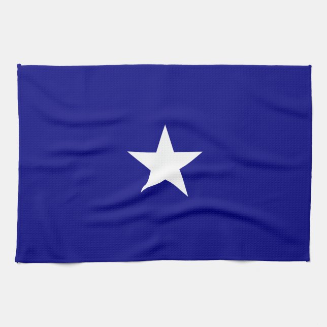 Bonnie Blue Flag White Star Tea Towel (Horizontal)
