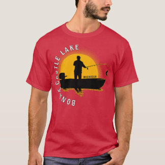 Bonnie Castle Lake Fishing Michigan Sunrise T-Shirt