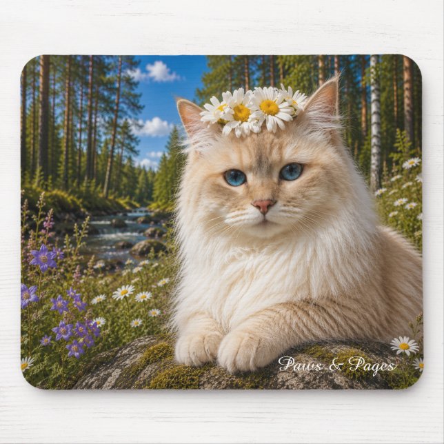Bonnie Cat Mouse Pad | Paws & Pages (Front)