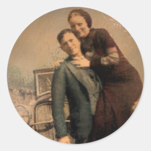 Bonnie & Clyde Classic Round Sticker