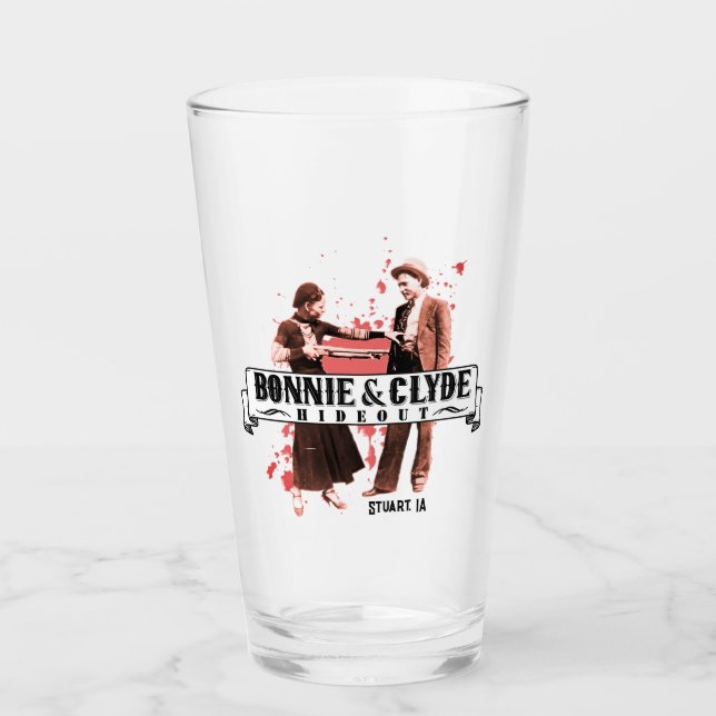Bonnie & Clyde Hideout: Beer Glass (Front)