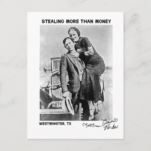 Bonnie & Clyde in Westminster (Texas) Postcard (Front)
