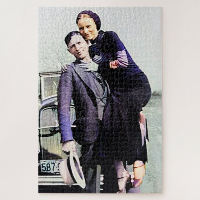 Bonnie & Clyde The Barrow Gang Color Redux Jigsaw Puzzle (Vertical)