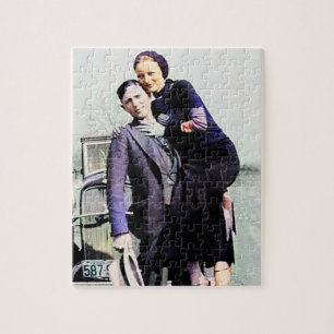 Bonnie & Clyde The Barrow Gang Colour Redux Jigsaw Puzzle