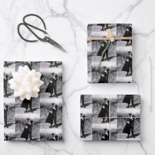 Bonnie Parker and Clyde Barrow Kissing 1933 Wrapping Paper Sheet