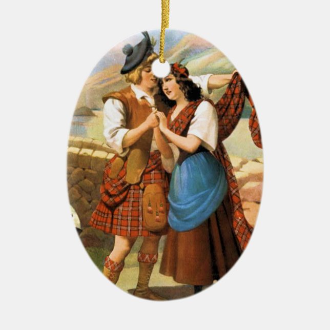 Bonnie Scotland Ceramic Tree Decoration (Front)