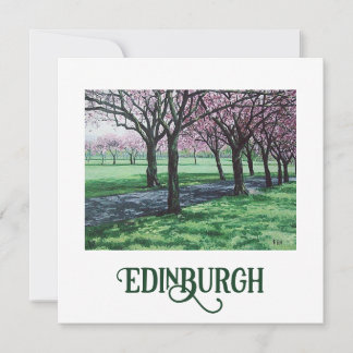 Bonnie Scotland Edinburgh Meadows fine art Holiday Card