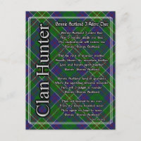 Bonnie Scotland I Adore Thee Clan Hunter Tartan