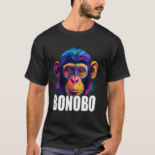 Bonobo Colourful Monkey Face Animal Lover Men Wome T-Shirt