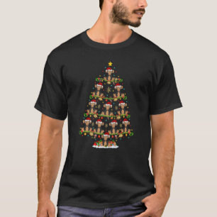Bonobo  Lights Xmas Santa Bonobo Christmas Tree T-Shirt