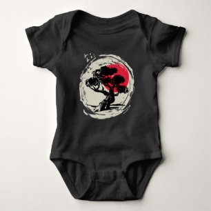 Bonsai Art Japanese Sunset Baby Bodysuit