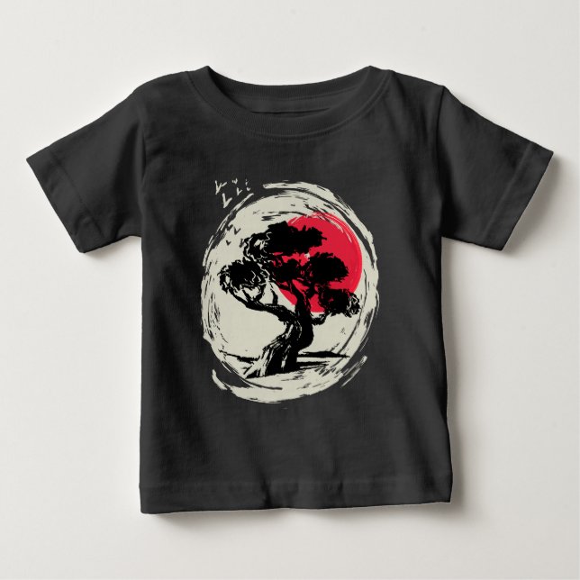 Bonsai Art Japanese Sunset Baby T-Shirt (Front)