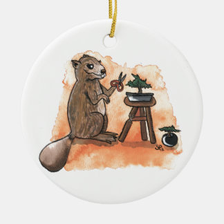 Bonsai Beaver Ceramic Tree Decoration