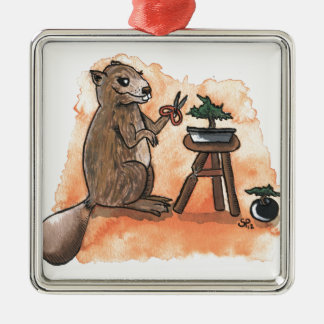 Bonsai Beaver Metal Tree Decoration