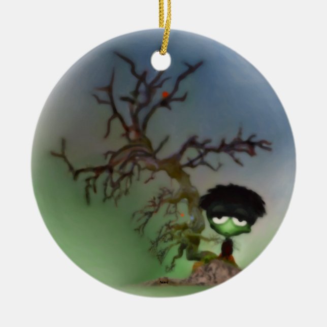 Bonsai Boy Ceramic Tree Decoration (Front)