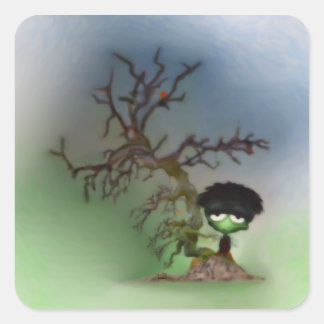 Bonsai Boy Square Sticker