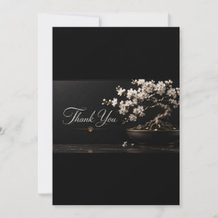Bonsai Cherry Blossom Thank You Card   Zen Luxury