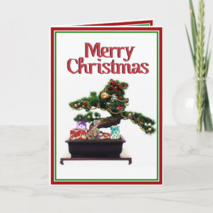Bonsai Christmas Tree Holiday Card