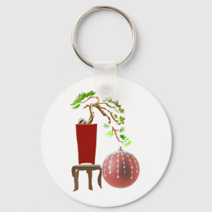 Bonsai Christmas Tree Key Ring