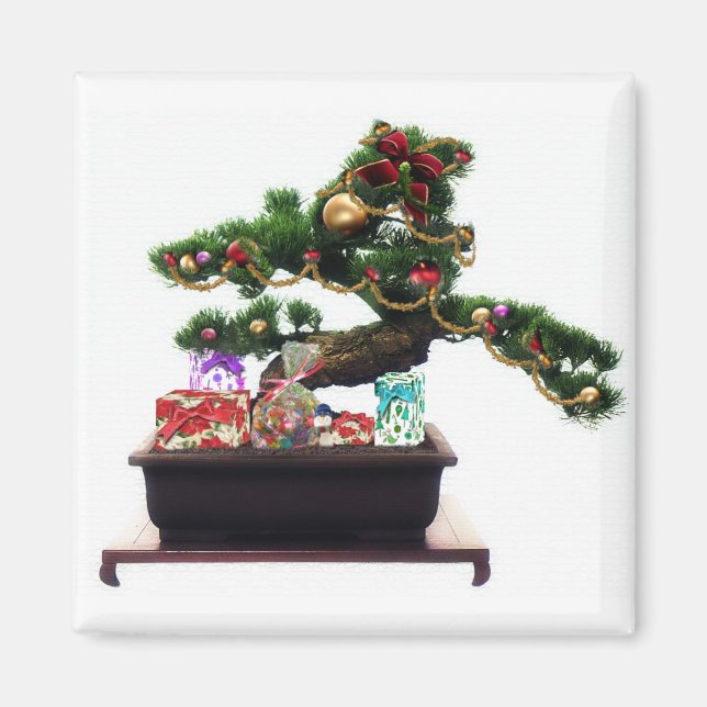 Bonsai Christmas Tree Magnet (Front)