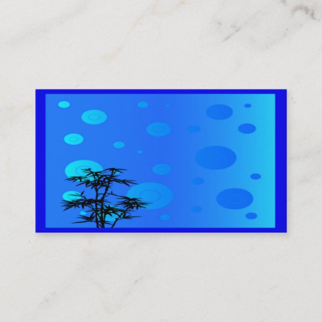 Bonsai In Blue Business Card (Front)