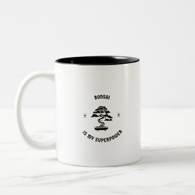 Bonsai is my superpower Two-Tone coffee mug (Left)