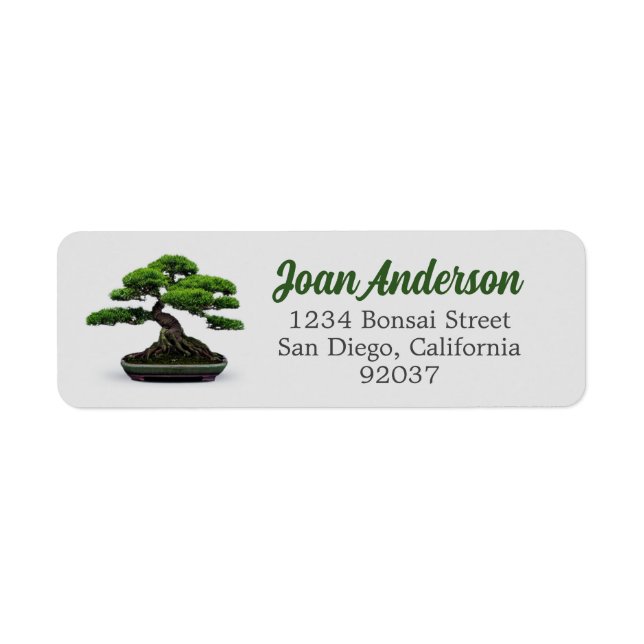 Bonsai Label (Front)