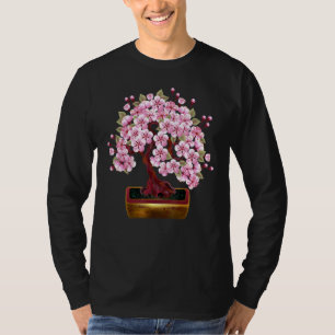 Bonsai Pink Japanese Cherry Funny Japanese Bonsai  T-Shirt