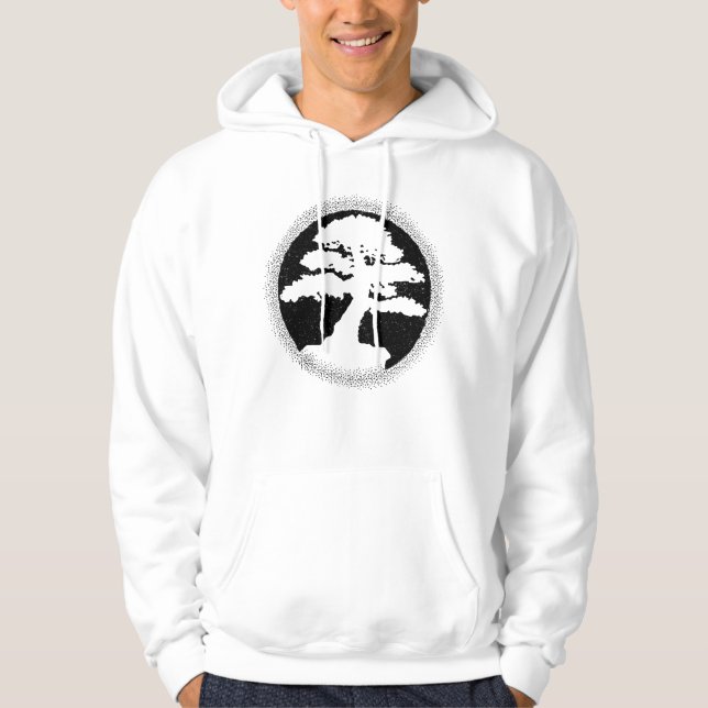 Bonsai Silhouette Dark Hoodie (Front)