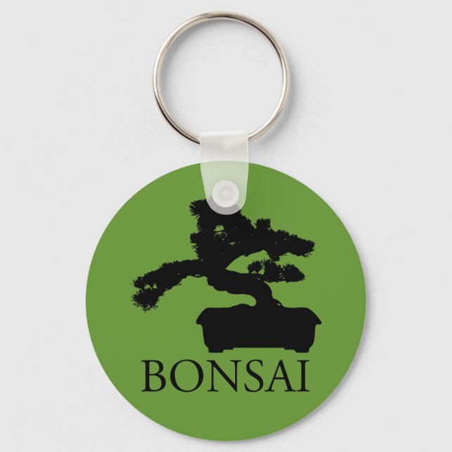 Bonsai Silhouette Key Ring (Front)