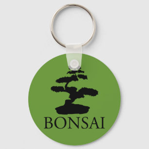 Bonsai Silhouette Key Ring
