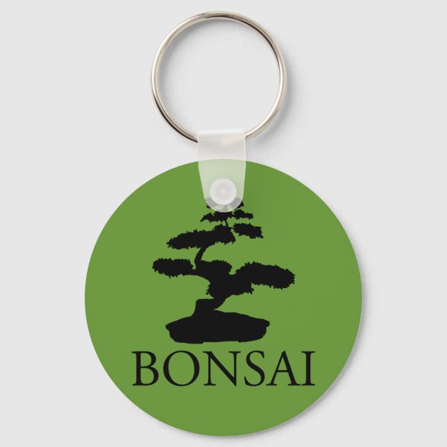 Bonsai Silhouette Key Ring (Front)
