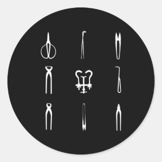 bonsai tools classic round sticker