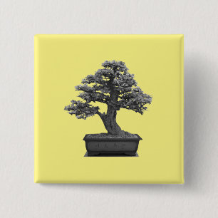 bonsai tree 15 cm square badge