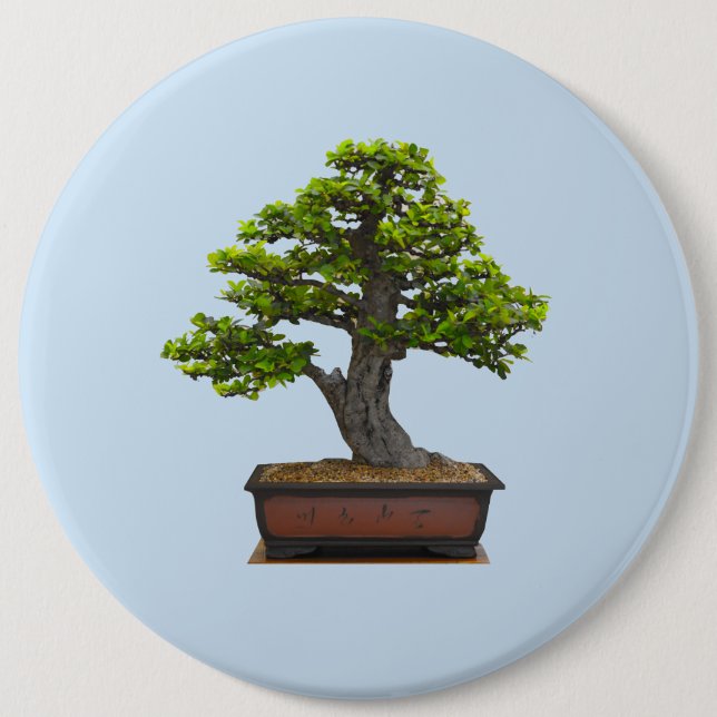bonsai tree 6 cm round badge (Front)
