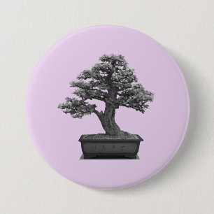 bonsai tree 7.5 cm round badge