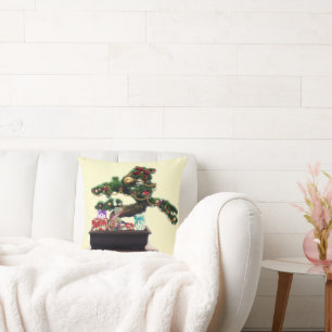 Bonsai Tree Christmas Cushion