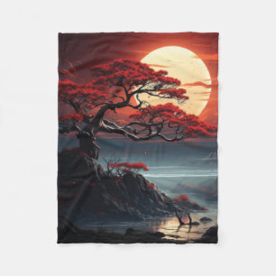 Bonsai Tree  Fleece Blanket