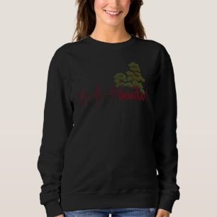 Bonsai Tree Heartbeat Vintage Japanese Zen Bonsai Sweatshirt