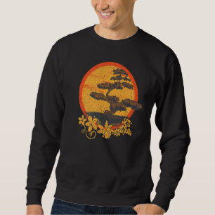 Bonsai Tree In Japanese Zen Buddhist Enso Circle B Sweatshirt
