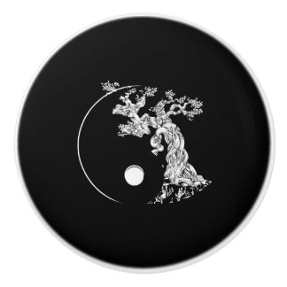 bonsai tree japanese buddhist zen ceramic knob