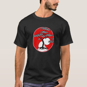 Bonsai Tree Japanese Calligraphy Garden Plant Natu T-Shirt