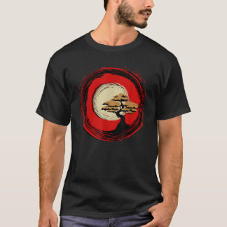 Bonsai Tree Japanese Chinese Zen Enso Circle Buddh T-Shirt