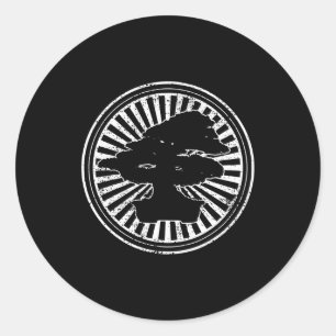 Bonsai Tree Japanese Gardener Meditation Gift Classic Round Sticker