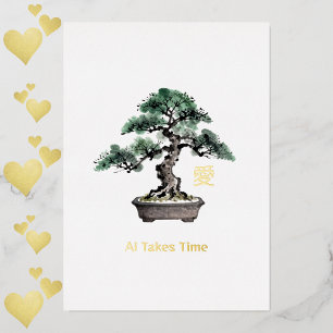 Bonsai Tree Japanese Love Calligraphy Valentine's