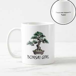 Bonsai Tree Japanese Sumi-E Ink Art Personalised Coffee Mug