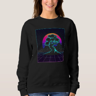 Bonsai Tree Japanese Zen Synthwave Sun Vaporwave A Sweatshirt