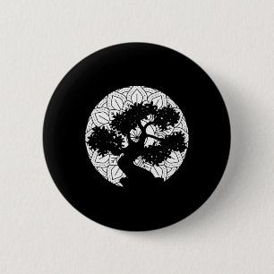 Bonsai Tree Mandala Zen Buddhist Yoga  6 Cm Round Badge